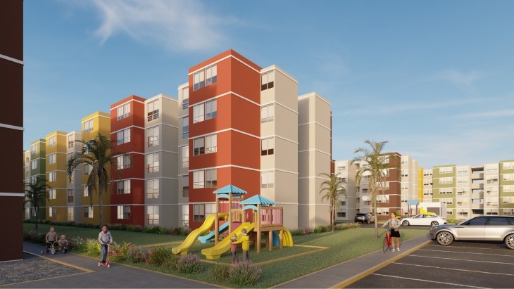 Fachada principal del proyecto VALLES DE LURÍN 2 en Lurin