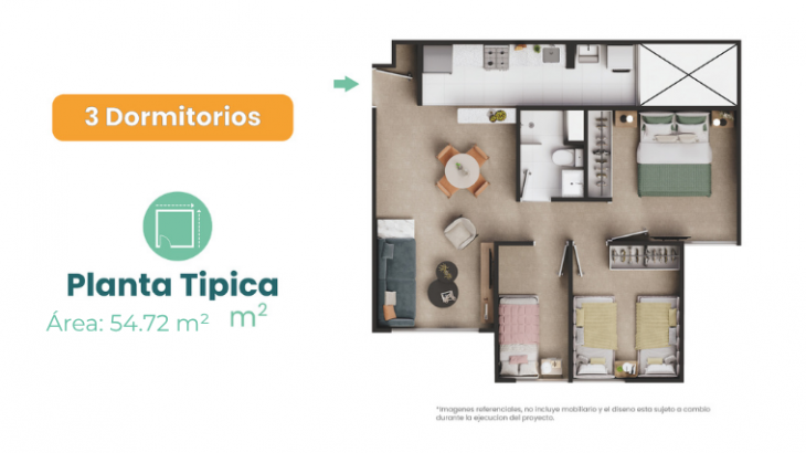 Plano del modelo TIPO 2 del proyecto VALLES DE LURÍN 2 en Lurin