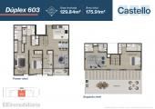 Plano del modelo Dúplex 603 del proyecto Castello en Santiago De Surco