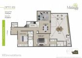 Plano del modelo DPTO 102 del proyecto Málaga 257 en Santiago De Surco