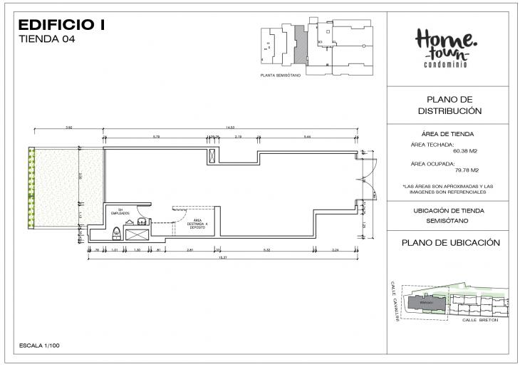 Plano del modelo TIPO K del proyecto Hometown Condominio en San Borja