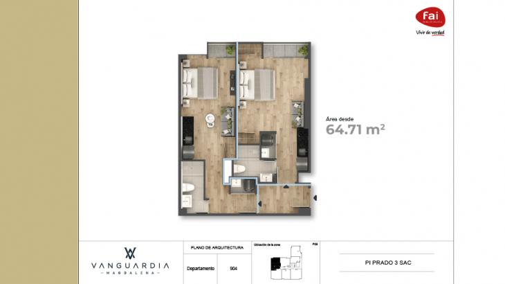 Plano del modelo X04 FLEX del proyecto Proyecto Vanguardia en Magdalena Del Mar