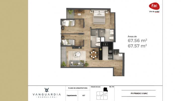 Plano del modelo X07 del proyecto Proyecto Vanguardia en Magdalena Del Mar