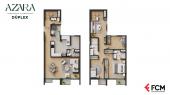 Plano del modelo 2+1E del proyecto AZARA en Santiago De Surco