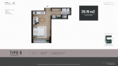 Plano del modelo Tipo 6 del proyecto FLAT BELISARIO en Lince
