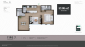 Plano del modelo 1107 del proyecto FLAT BELISARIO en Lince
