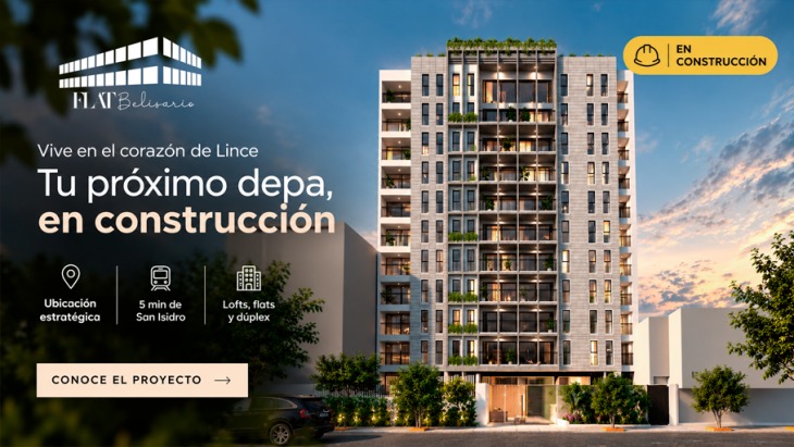 Fachada principal del proyecto FLAT BELISARIO en Lince