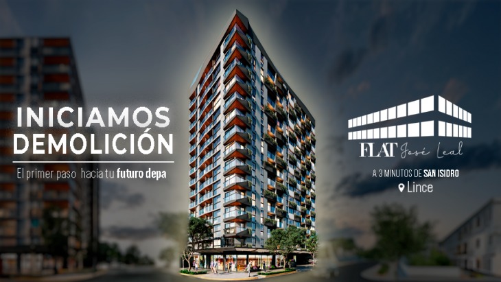 Fachada principal del proyecto FLAT JOSÉ LEAL en Lince