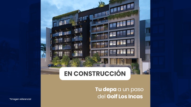 Fachada principal del proyecto GLAM en Santiago De Surco