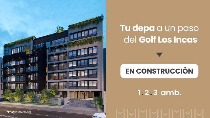 Fachada principal del proyecto GLAM en Santiago De Surco