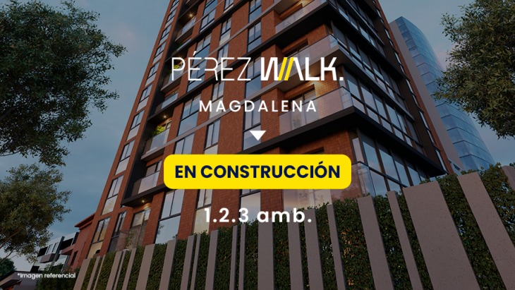 Fachada principal del proyecto PEREZ WALK en Magdalena Del Mar
