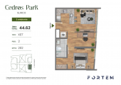 Plano del modelo TD-X07 del proyecto CEDROS PARK en Santiago De Surco