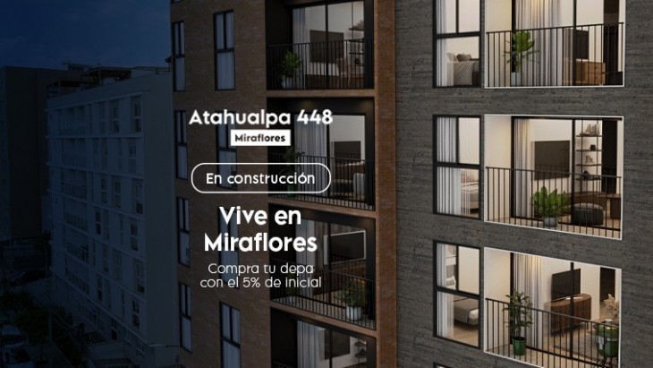 Fachada principal del proyecto Atahualpa 448 en Miraflores