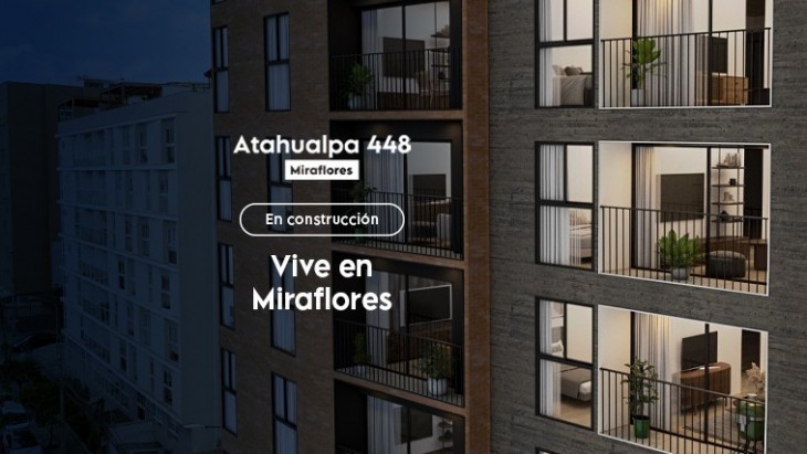 Fachada principal del proyecto Atahualpa 448 en Miraflores