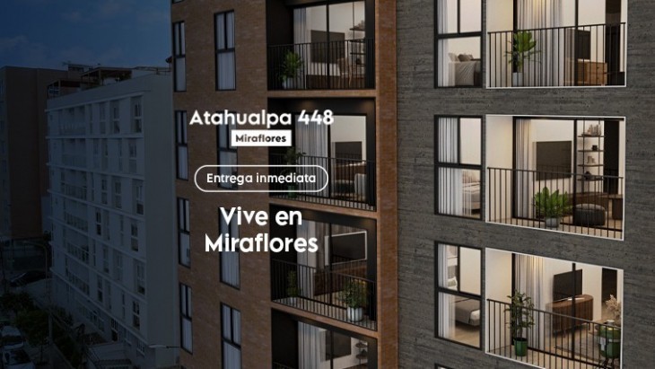Fachada principal del proyecto Atahualpa 448 en Miraflores