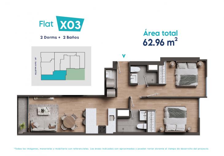 Plano del modelo 201 del proyecto Preston en Barranco
