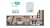 Plano del modelo 102 del proyecto Preston en Barranco