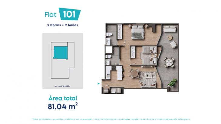 Plano del modelo 101 del proyecto Preston en Barranco