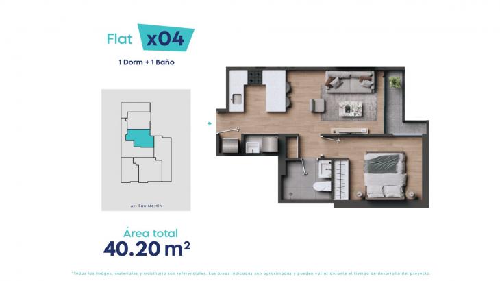 Plano del modelo 4 del proyecto Preston en Barranco