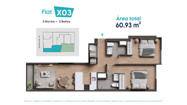 Plano del modelo 3 del proyecto Preston en Barranco