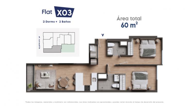 Plano del modelo 3 del proyecto Preston en Barranco