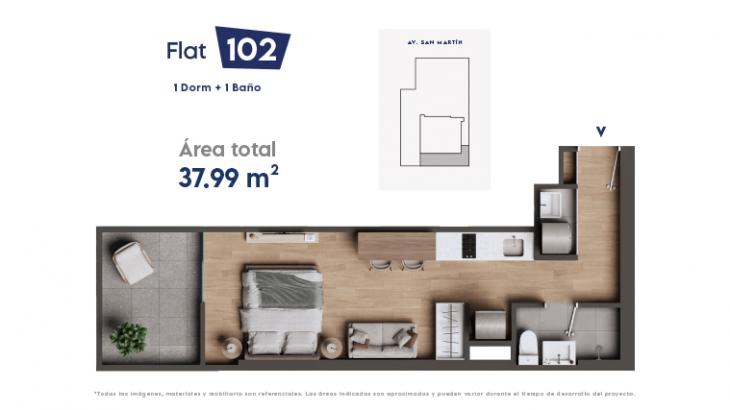 Plano del modelo 102 del proyecto Preston en Barranco