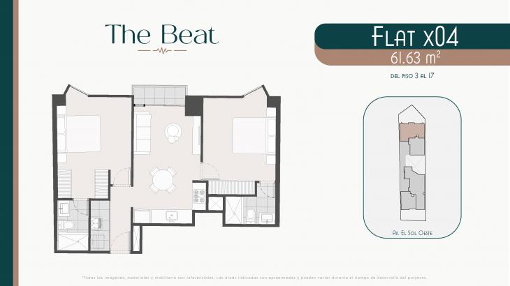 Plano del modelo 4 del proyecto The Beat en Barranco
