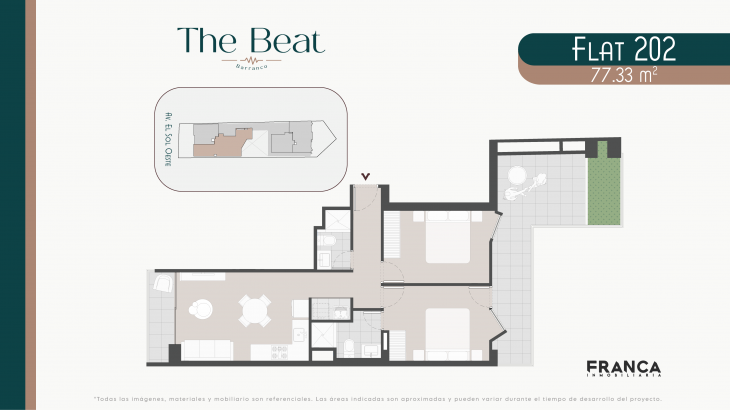 Plano del modelo 202 del proyecto The Beat en Barranco