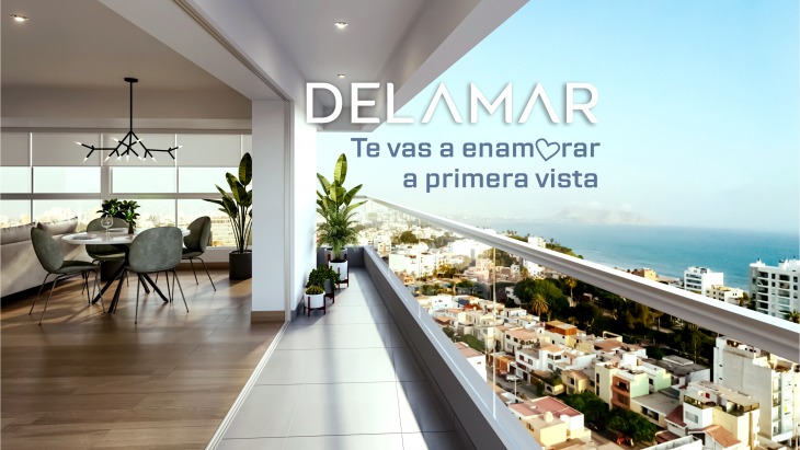 Fachada principal del proyecto DELAMAR en Magdalena Del Mar