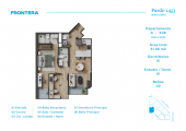 Plano del modelo AX8 del proyecto Pardo 1453 en Miraflores