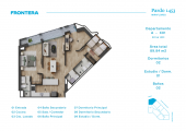 Plano del modelo AX1 del proyecto Pardo 1453 en Miraflores