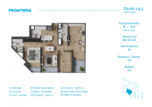 Plano del modelo BX7 del proyecto Pardo 1453 en Miraflores