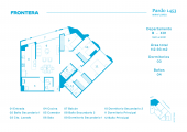 Plano del modelo BX1 del proyecto Pardo 1453 en Miraflores