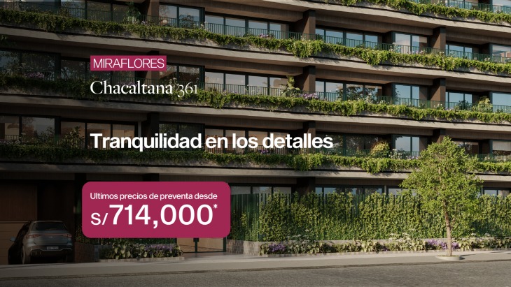 Fachada principal del proyecto Chacaltana 361 en Miraflores