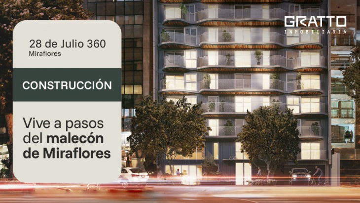 Fachada principal del proyecto 28 de Julio 360 en Miraflores