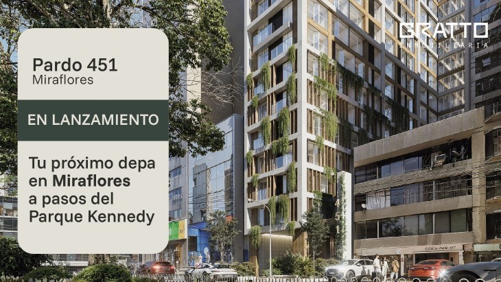 Fachada principal del proyecto Pardo 451 en Miraflores