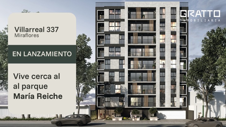 Fachada principal del proyecto Villarreal 337 en Miraflores