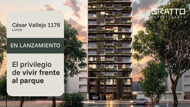 Fachada principal del proyecto César Vallejo 1176 en Lince