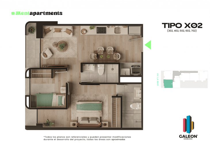 Plano del modelo X02 del proyecto Proyecto Menta en Miraflores