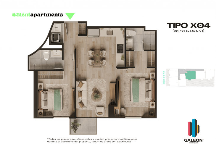 Plano del modelo X04 del proyecto Proyecto Menta en Miraflores