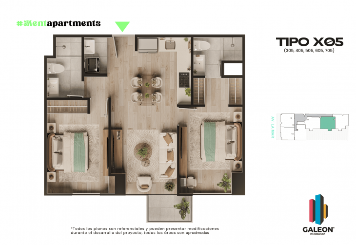 Plano del modelo X05 del proyecto Proyecto Menta en Miraflores