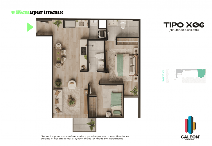 Plano del modelo X06 del proyecto Proyecto Menta en Miraflores