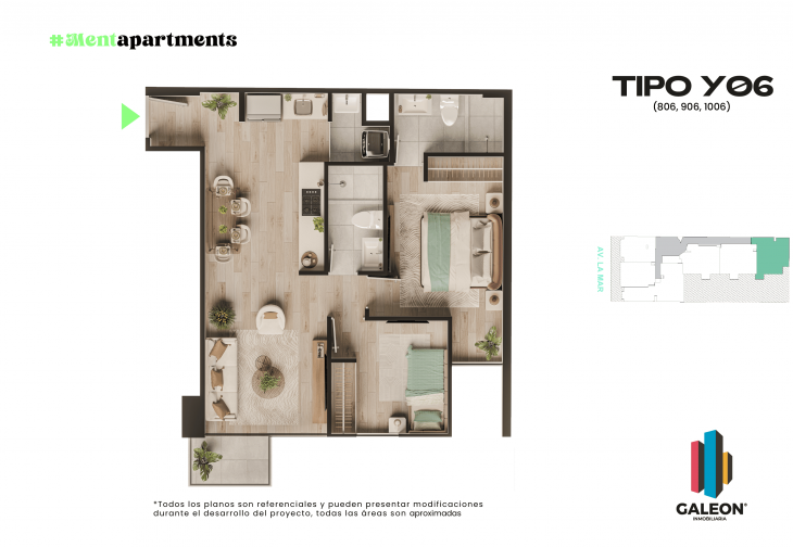 Plano del modelo Y06 del proyecto Proyecto Menta en Miraflores