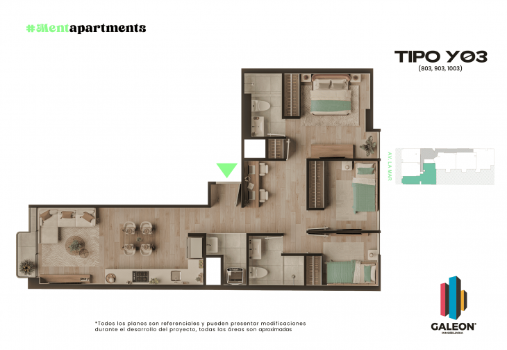 Plano del modelo Y03 del proyecto Proyecto Menta en Miraflores
