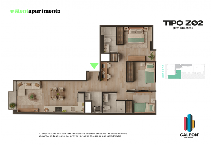 Plano del modelo Z02 del proyecto Proyecto Menta en Miraflores