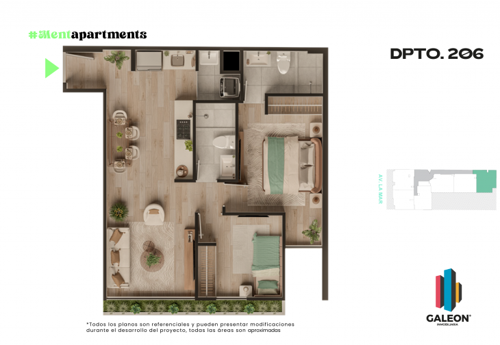 Plano del modelo 206 del proyecto Proyecto Menta en Miraflores