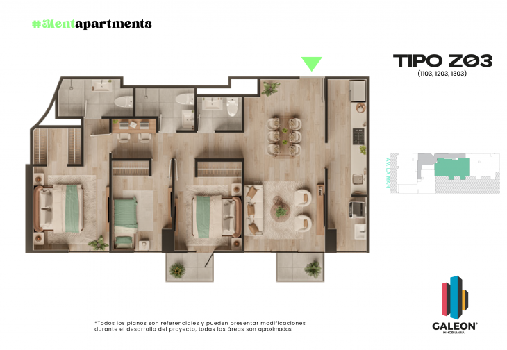 Plano del modelo Z03 del proyecto Proyecto Menta en Miraflores
