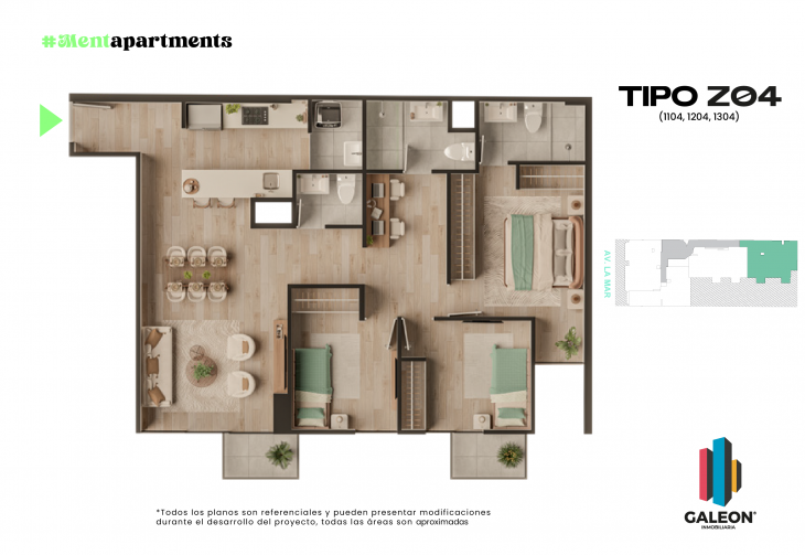 Plano del modelo Z04 del proyecto Proyecto Menta en Miraflores