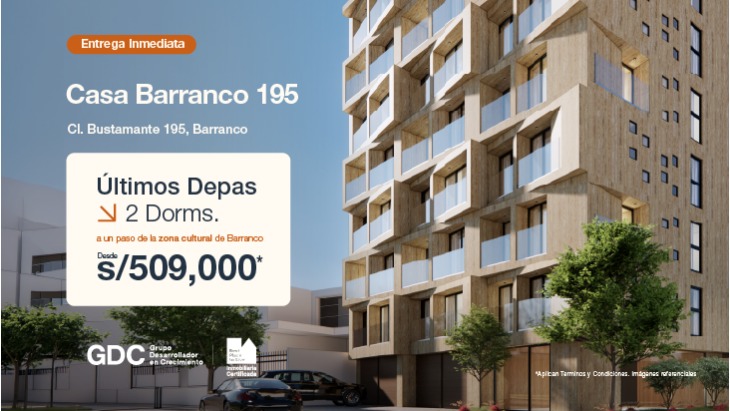 Fachada principal del proyecto Casa Barranco 195 en Barranco
