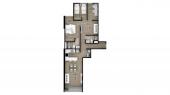 Plano del modelo Tipo 4 del proyecto Ascent en San Isidro